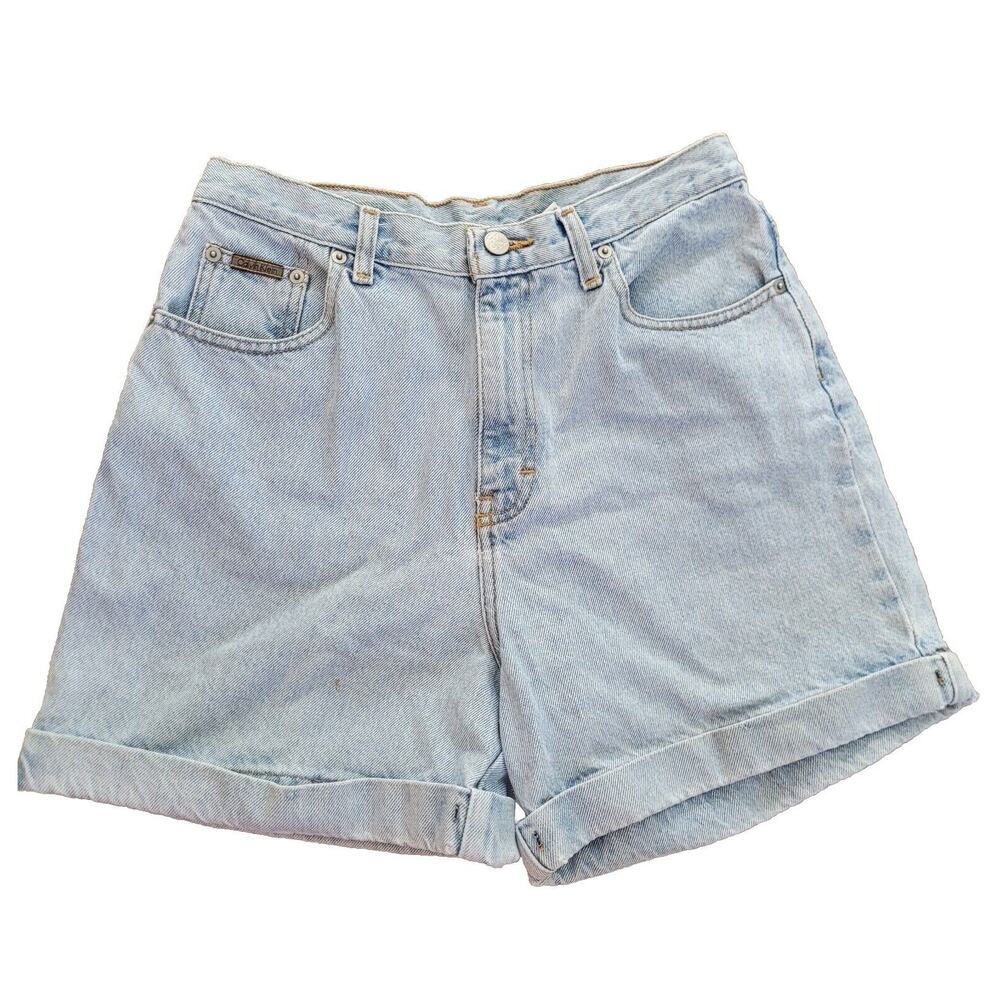 Vintage CK Calvin Klein Cuffed Mom 90’s Shorts Medium Wash Y2K Size 16 32 - Picture 7 of 7